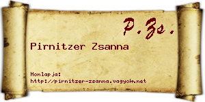 Pirnitzer Zsanna névjegykártya